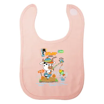 Ο μικρός ψαράς, Σαλιάρα με Σκρατς ΡΟΖ 100% Organic Cotton (0-18 months)