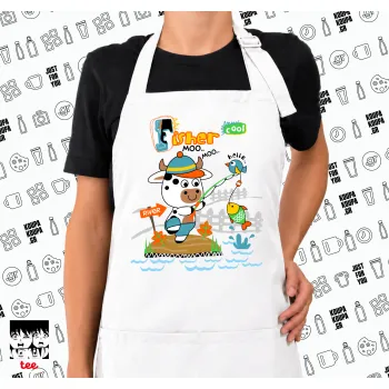 Ο μικρός ψαράς, Ποδιά μακριά Σεφ ολόσωμη με τσέπες white (ΕΝΗΛΙΚΩΝ)