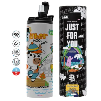 Kids Fisherman, Tumbler stainless steel GREY 600ml