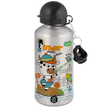 Kids Fisherman, Metallic water jug, Silver, aluminum 500ml