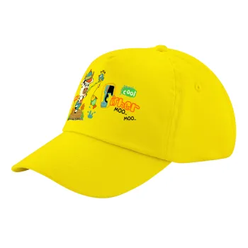 Ο μικρός ψαράς, Καπέλο παιδικό Baseball, 100% Βαμβακερό Twill, Κίτρινο (ΒΑΜΒΑΚΕΡΟ, ΠΑΙΔΙΚΟ, UNISEX, ONE SIZE)