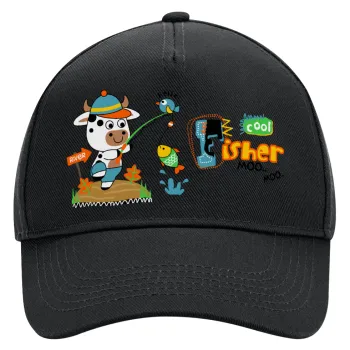 Kids Fisherman, Adult Ultimate Hat BLACK, (100% COTTON DRILL, ADULT, UNISEX, ONE SIZE)