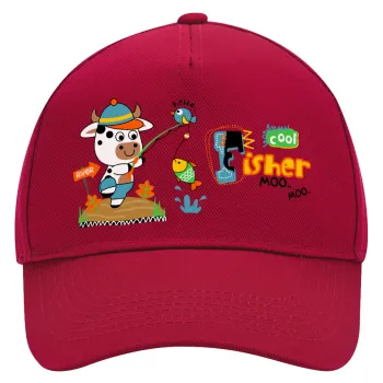 Ο μικρός ψαράς, Καπέλο Ενηλίκων Ultimate ΚΟΚΚΙΝΟ, (100% ΒΑΜΒΑΚΕΡΟ DRILL, ΕΝΗΛΙΚΩΝ, UNISEX, ONE SIZE)