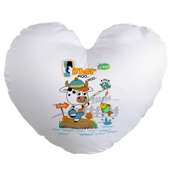 Ο μικρός ψαράς, Μαξιλάρι καναπέ καρδιά 40x40cm περιέχεται το  γέμισμα