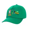 Adult Baseball Cap, 100% Cotton, Green (COTTON, ADULT, UNISEX, ONE SIZE)