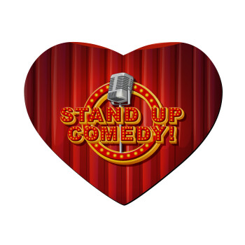 Stand up comedy, Mousepad καρδιά 23x20cm