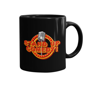Stand up comedy, Mug black, ceramic, 330ml