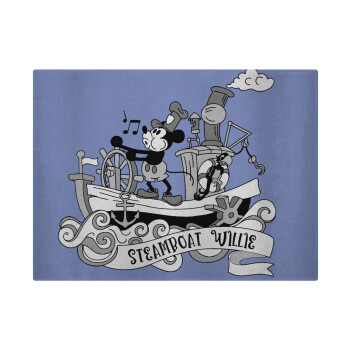 Mickey steamboat, Επιφάνεια κοπής γυάλινη (38x28cm)