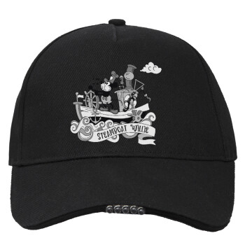 Mickey steamboat, Work & Activity LED Light Cap – Perfect for Night & Low Light Conditions (100% COTTON, ADULT, UNISEX)