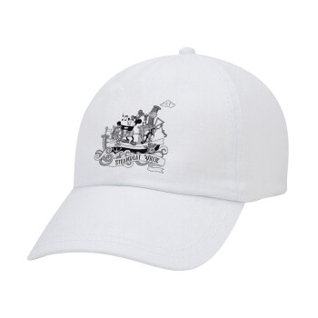 Mickey steamboat, Καπέλο Ενηλίκων Baseball Λευκό 5-φύλλο (POLYESTER, ΕΝΗΛΙΚΩΝ, UNISEX, ONE SIZE)