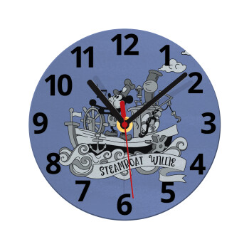 Mickey steamboat, Ρολόι τοίχου γυάλινο (20cm)