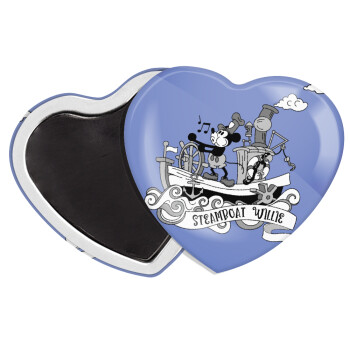 Mickey steamboat, Μαγνητάκι καρδιά (57x52mm)