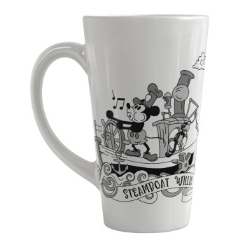 Mickey steamboat, Κούπα κωνική Latte Μεγάλη, κεραμική, 450ml