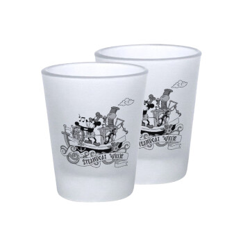 Mickey steamboat, Σφηνοπότηρα γυάλινα 45ml του πάγου (2 τεμάχια)