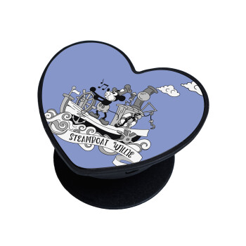 Mickey steamboat, Phone Holders Stand  καρδιά Μαύρο Βάση Στήριξης Κινητού στο Χέρι