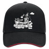 DRILL Adult Ultimate Hat BLACK/RED, (100% COTTON, ADULT, UNISEX, ONE SIZE)