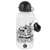 Metal water bottle, White, aluminum 500ml