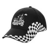 Adult Ultimate BLACK RACING Cap, (100% COTTON DRILL, ADULT, UNISEX, ONE SIZE)