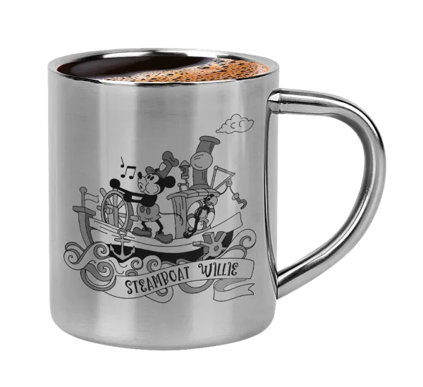 Mickey steamboat — Double-wall metal cup for espresso (220ml)