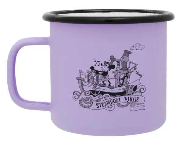 Mickey steamboat — Κούπα Μεταλλική εμαγιέ ΜΑΤ Light Pastel Purple 360ml