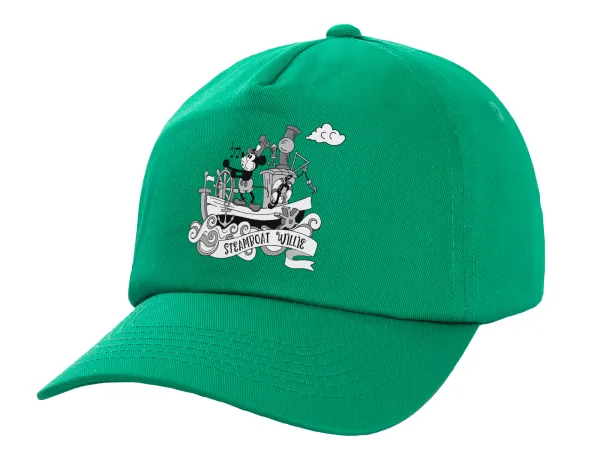 Mickey steamboat — Καπέλο Ενηλίκων Baseball, 100% Βαμβακερό,  Πράσινο (ΒΑΜΒΑΚΕΡΟ, ΕΝΗΛΙΚΩΝ, UNISEX, ONE SIZE)