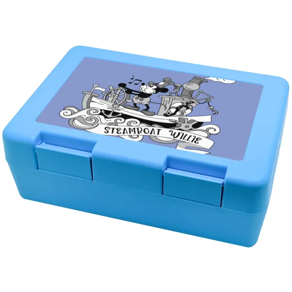 Mickey steamboat — Παιδικό δοχείο κολατσιού ΓΑΛΑΖΙΟ 185x128x65mm (BPA free πλαστικό)