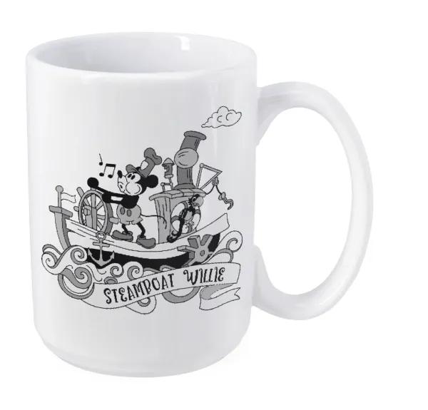 Mickey steamboat — Mega mug, ceramic, 450ml