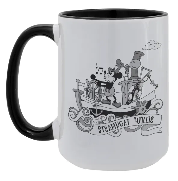 Mickey steamboat — Mega 15oz Μαύρη