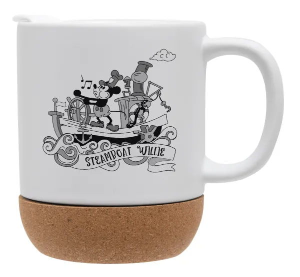 Mickey steamboat — Κούπα, κεραμική με βάση φελού και καπάκι (ΜΑΤ), 330ml