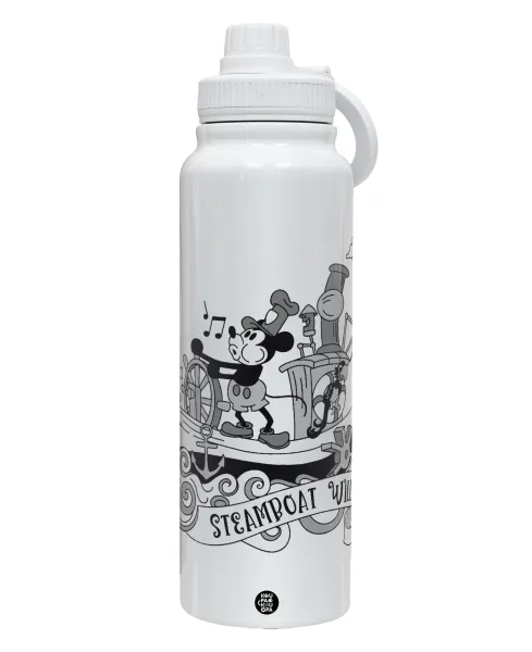 Mickey steamboat — Θερμός 1L Ανοξείδωτο με Βάση Κινητού & Διπλά Τοιχώματα