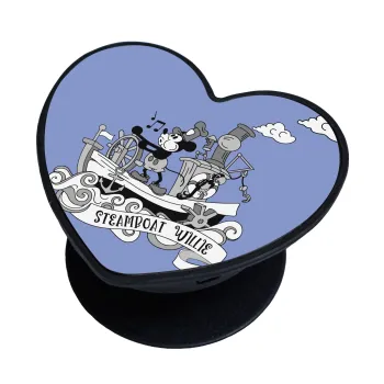 Mickey steamboat, Phone Holders Stand  καρδιά Μαύρο Βάση Στήριξης Κινητού στο Χέρι