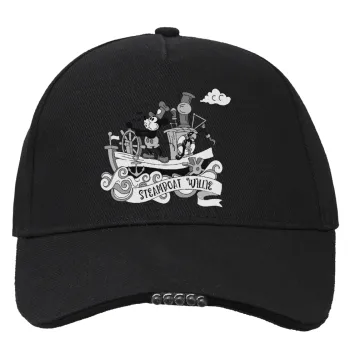 Mickey steamboat, Καπέλο Εργασίας & Δραστηριοτήτων με LED Φως - Ιδανικό για Νύχτα & Χαμηλό Φωτισμό (100% ΒΑΜΒΑΚΕΡΟ, ΕΝΗΛΙΚΩΝ, UNISEX)