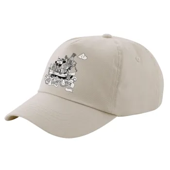 Mickey steamboat, SAND Adult Cap Cotton (UNISEX, ONE SIZE)