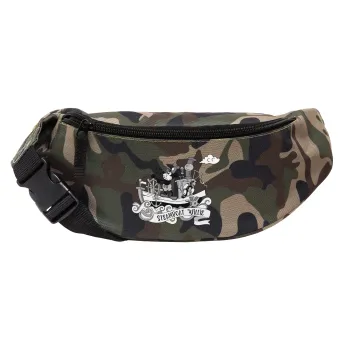 Mickey steamboat, Unisex τσαντάκι μέσης (μπανάνα) χρώματος παραλλαγή Jungle με 2 τσέπες