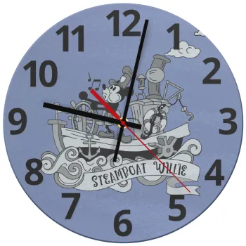 Mickey steamboat, Ρολόι τοίχου γυάλινο (30cm)