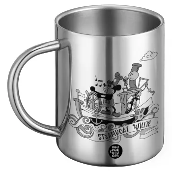 Mickey steamboat, Ανοξείδωτη Μεταλλική Κούπα 450ml - Διπλού Τοιχώματος