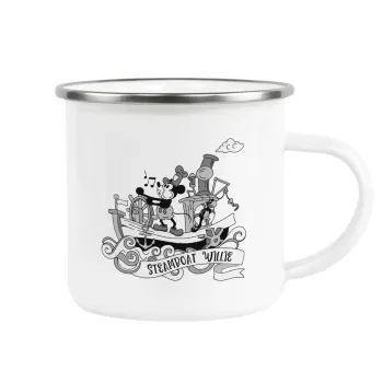 Mickey steamboat, Κούπα Μεταλλική εμαγιέ λευκη 360ml