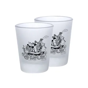 Mickey steamboat, Σφηνοπότηρα γυάλινα 45ml του πάγου (2 τεμάχια)