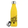Yellow Stainless Steel Metallic Thermos, double-walled, 500ml