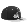 Καπέλο Ενηλίκων Flat Snapback Μαύρο/Γκρι, (100% ΒΑΜΒΑΚΕΡΟ TWILL, ΕΝΗΛΙΚΩΝ, UNISEX, ONE SIZE)