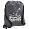 Backpack pouch GYMBAG GREY, with pocket (40x48cm) & thick cords