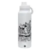 1L Stainless Steel Thermal Bottle with Phone Holder & Double Wall Insulation