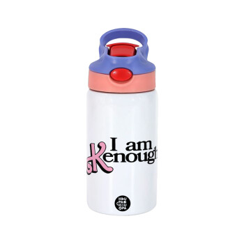 Barbie, i am Kenough, Children's hot water bottle, stainless steel, with safety straw, pink/purple (350ml)