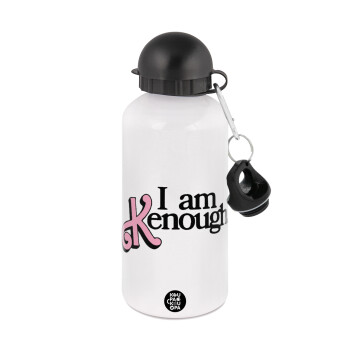 Barbie, i am Kenough, Μεταλλικό παγούρι νερού, Λευκό, αλουμινίου 500ml
