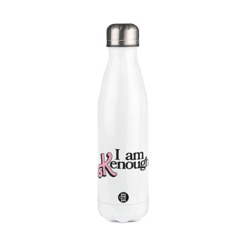 Barbie, i am Kenough, Metal mug thermos White (Stainless steel), double wall, 500ml