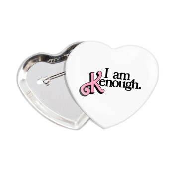 Barbie, i am Kenough, Κονκάρδα παραμάνα καρδιά (57x52mm)