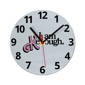 Barbie, i am Kenough, Ρολόι τοίχου γυάλινο (20cm)