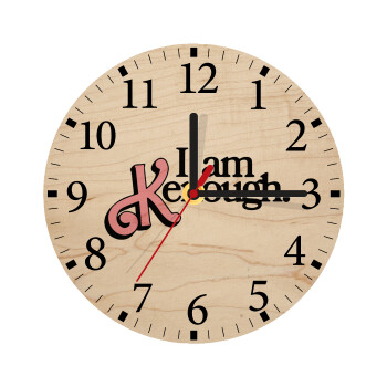Barbie, i am Kenough, Ρολόι τοίχου ξύλινο plywood (20cm)