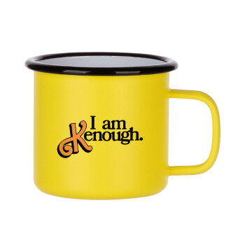 Barbie, i am Kenough, Κούπα Μεταλλική εμαγιέ ΜΑΤ Κίτρινη 360ml
