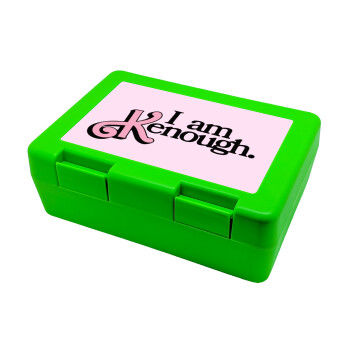 Barbie, i am Kenough, Παιδικό δοχείο κολατσιού ΠΡΑΣΙΝΟ 185x128x65mm (BPA free πλαστικό)